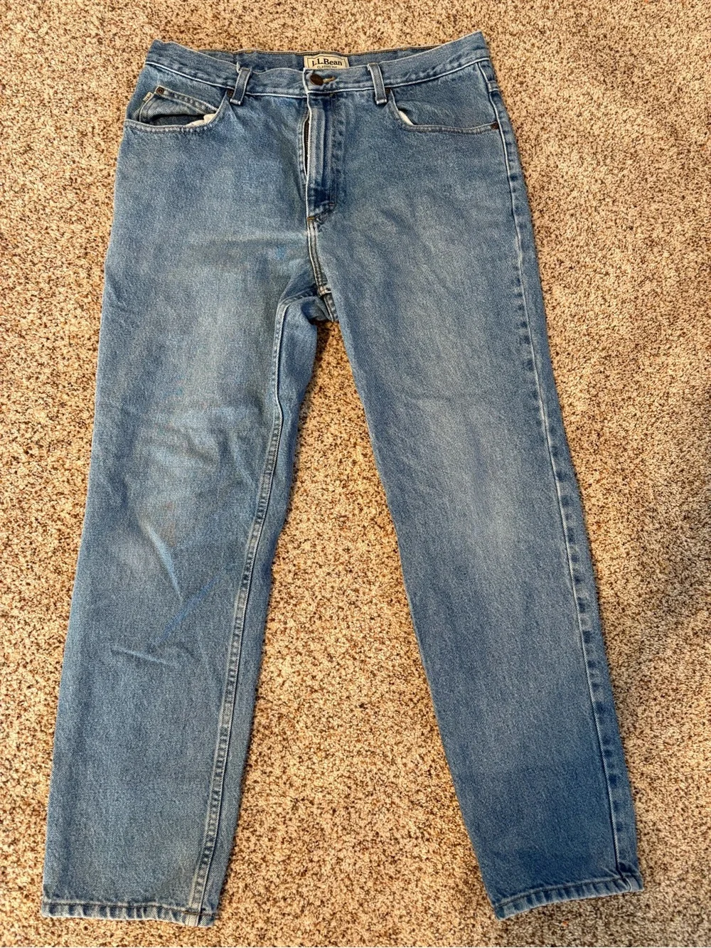MEN'S LL BEAN CLASSIC FIT Blue jeans STRAIGHT LEG JEANS (34 x 30)